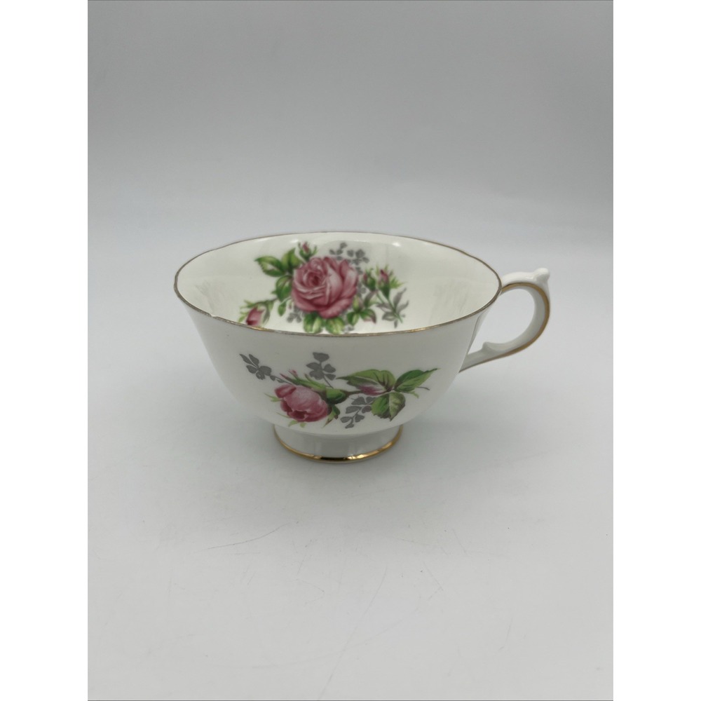 Adderley VTG Fine Bone China Teacup with Rose & Gold Accents